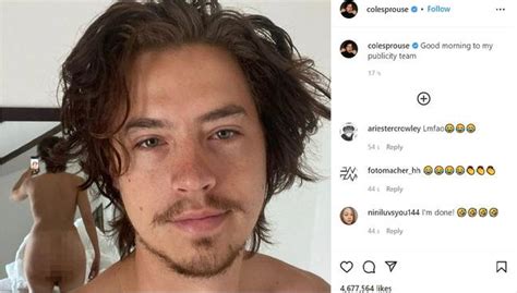 cole sprouse butt|Fans Shocked By Cole Sprouses Bizarre Instagram Post Of His。